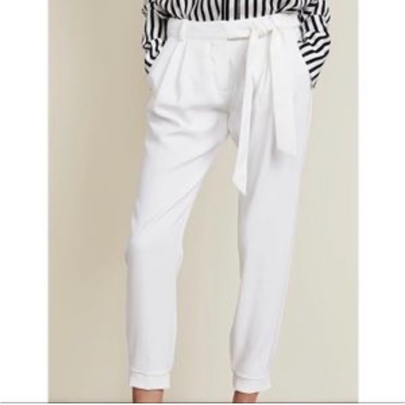 Parker Pants - Parker Elliot belted jogger pants white size 2